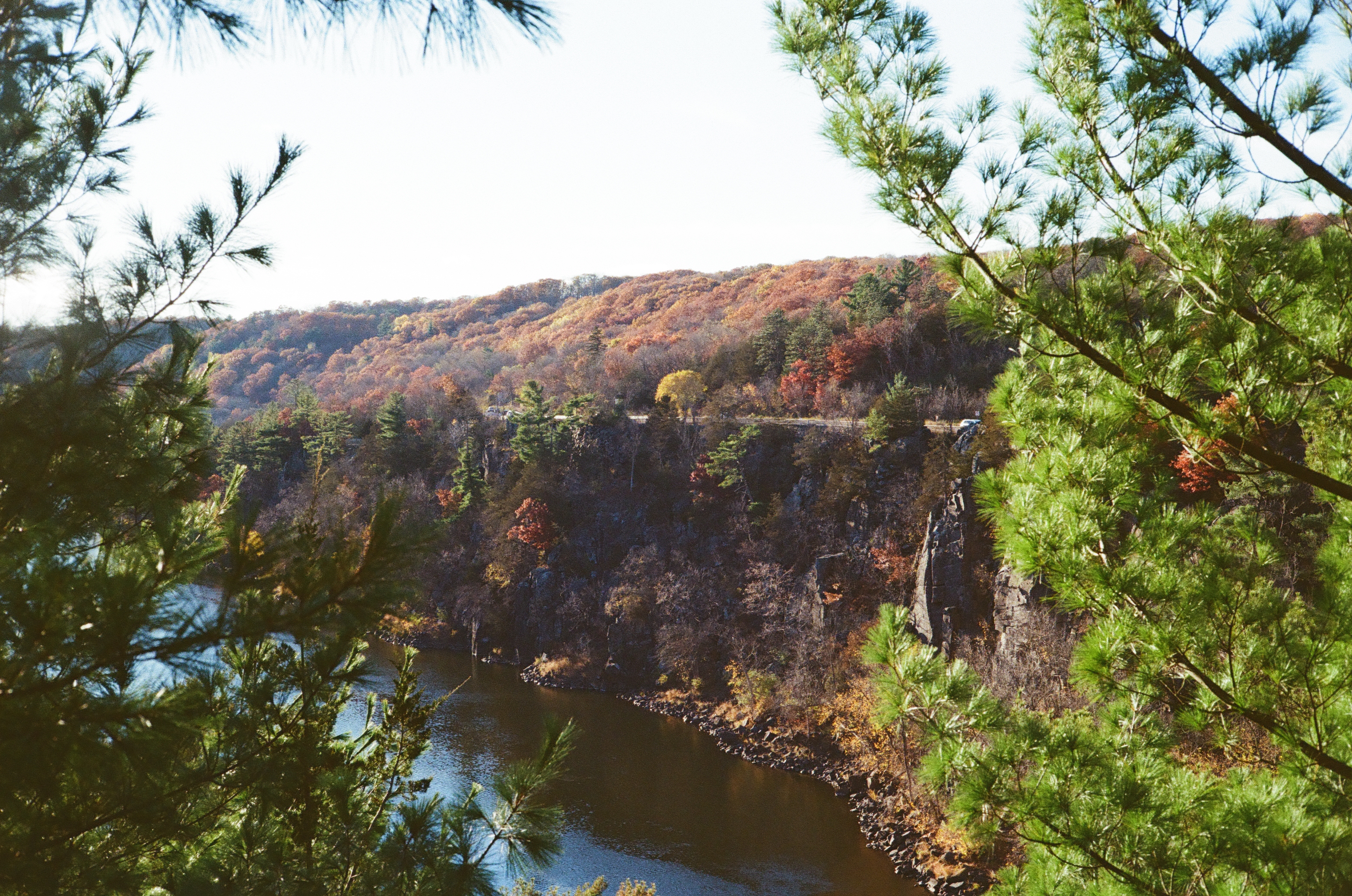 Interstate State Park, St Croix Falls WI - Park Road over the St Croix River